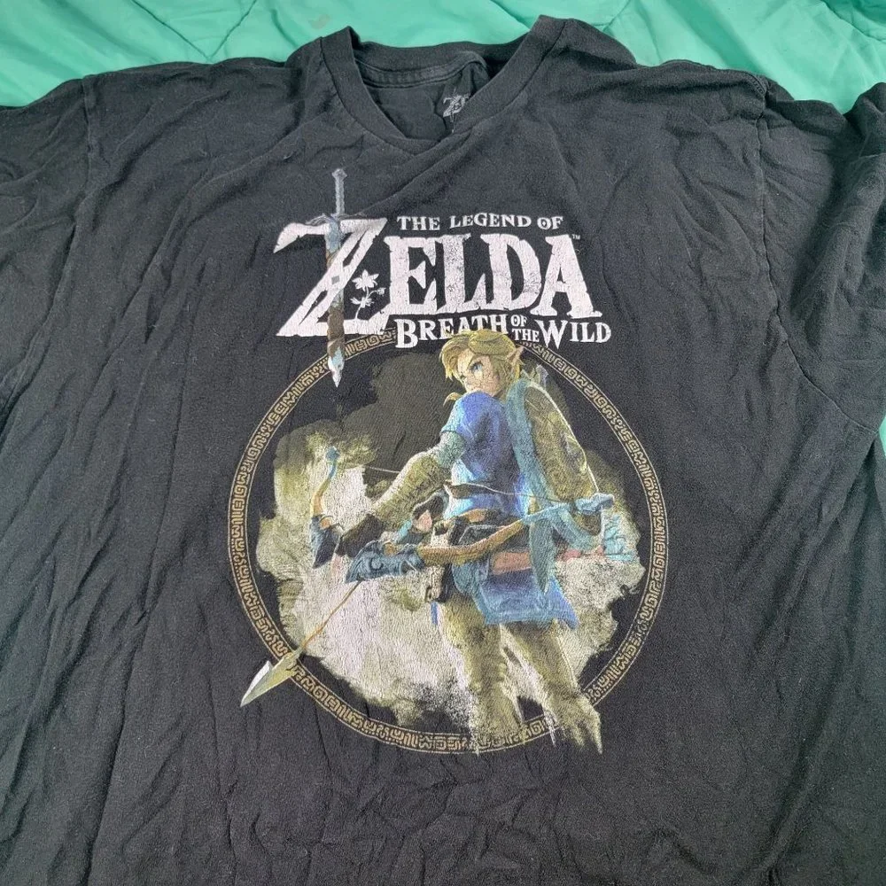 The Legend of Zelda Breath Of The Wild Adult Unisex XL Black Short Sleeve TShirt